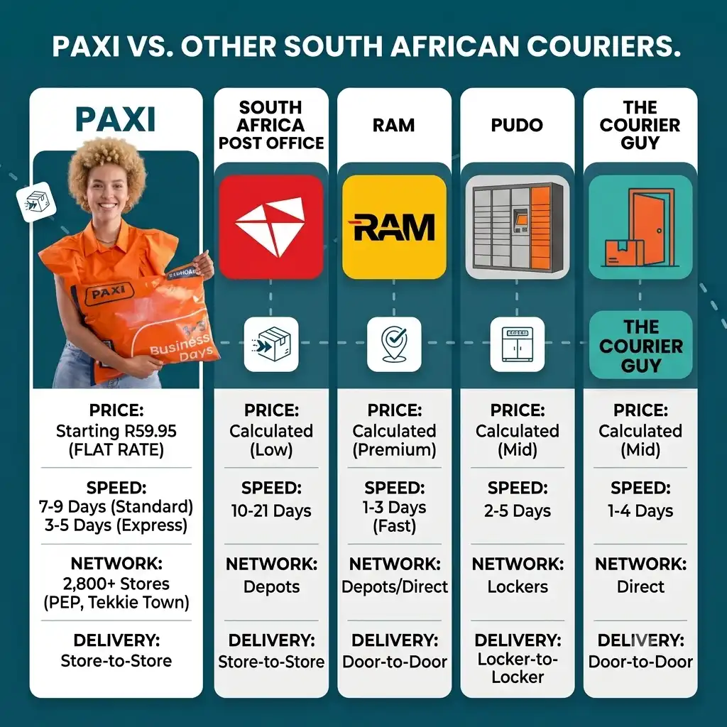 How PAXI compares to other South African couriers