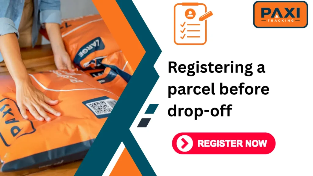 Registering a parcel before drop-off